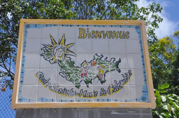 Placa em azulejos, típico de St. Bath - Caribe